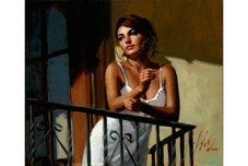 Fabian Perez Fabian Perez Saba at the Balcony VII - White Dress